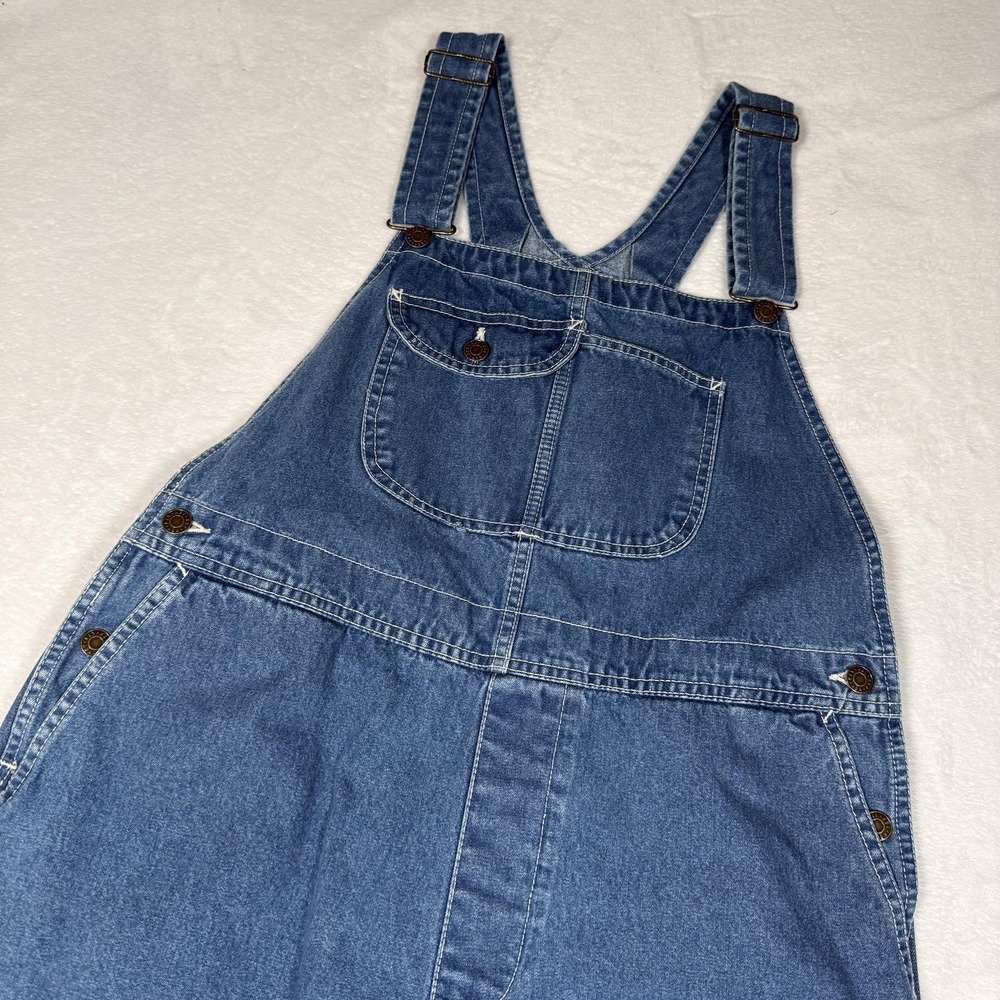 Key Denim‎ Bib Overalls Mens Medium Blue Workwear Carpenter Straight Leg Cotton